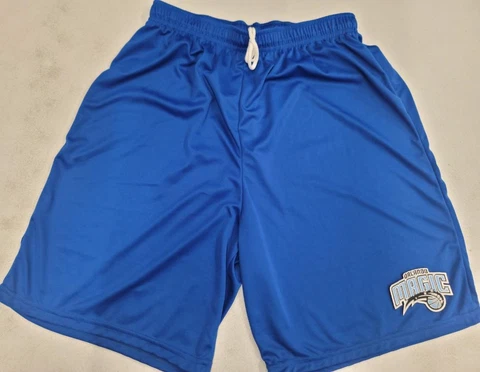 0725 Mens NBA Team Apparel ORLANDO MAGIC Polyester Basketball SHORTS Black Royal Cover