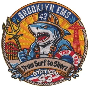 New York City EMS Unit 75-P 75-Q Brooklyn Coney Island Patch NEU - Bild 1 von 1