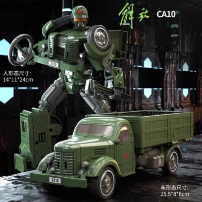 L.J JieFang CA10 23cm 10in Deformable Car Robot Action Figure Toy In stock New！ - Image 1 of 4