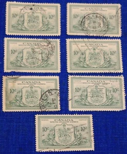 Canada 7 used special delivery stamps Scott # E11 - Picture 1 of 1