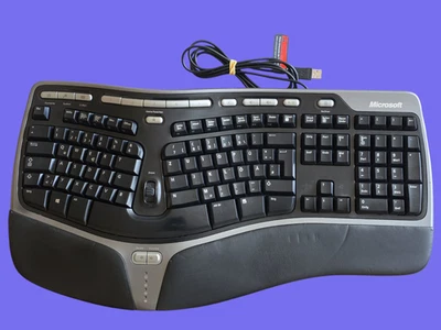Microsoft Natural Ergonomic Keyboard  Tastatur 4000 V 1.0  (QWERTZ) - Bild 1 von 4