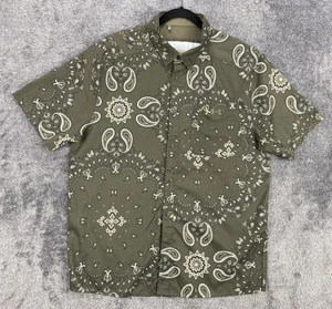 Under Armour Shirt Mens XL Paisley Short Sleeve Button Down Stretch 1376577 - Picture 1 of 20