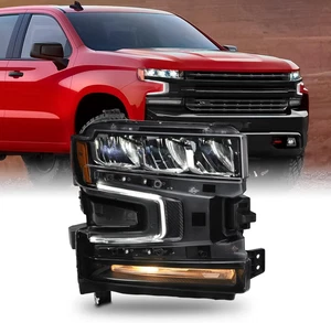 - Fit 2019 2020 2021 Chevy Silverado 1500 LED DRL W/Halogen Signal Headlight Rep - Bild 1 von 12