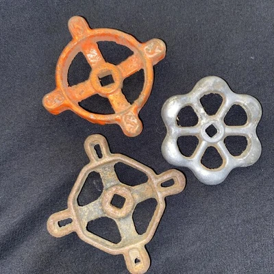 Vintage Water Valve Faucet Handles Metal Steampunk Parts - Image 1 of 4