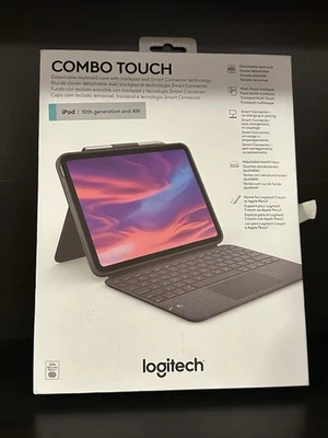 Logitech COMBO TOUCH iPad (10th Gen) Detachable Keyboard Case Open Box Damaged - Image 1 of 4