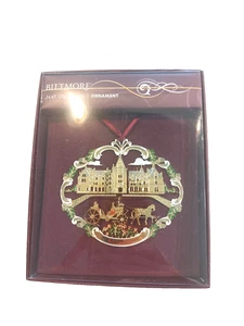 Biltmore Estate 3D Christmas Ornament House Carriage Cutout Gold Finish 2006 NIB - Picture 1 of 6