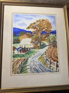 Verna Seagreaves (1913-2000) Aquarell Gemälde "Bauernhof Landschaftsszene" - gerahmt - Bild 1 von 16