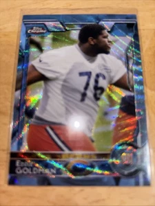 2015 Topps Chrome RC Blue Wave Ref Parallel Eddie Goldman #160 Chicago Bears - Picture 1 of 2