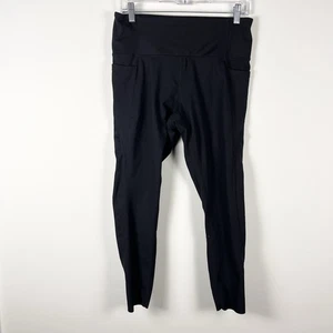 Danskin Womens Black High-Waisted Leggings Size Large Workout Gym Yoga Running - Picture 1 of 13