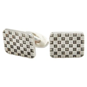 Georg Jensen Block Check Square cuffs Women 【Used】 - Picture 1 of 5