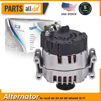 Alternador 06H903017D 180A 12V compatible con Audi A4 A5 A6 Quattro allroad Q5 Foto 1 de 4