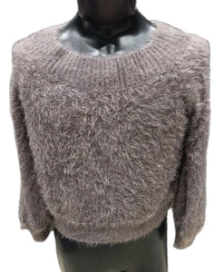 Express brauner flauschiger Damen Pullover. " Größe S. Neu mit Etikett - Bild 1 von 10