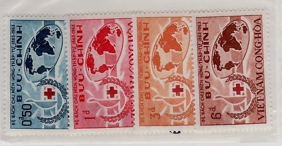 SOUTH VIETNAM Sc 219-22 NH set of 1963 - Red Cross - Image 1 of 1