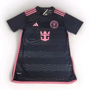 Adidas Lionel Messi Inter Miami CF Jersey Women’s Medium Black Pink JE9746 NWT - Picture 1 of 11