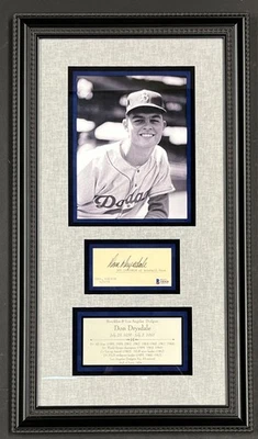 Don Drysdale ( Los Angeles Dodgers) signed Custom framed display BAS (MV9) - Image 1 of 4