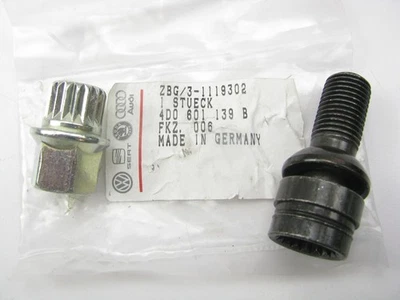 NEW - OEM VW Audi 4D0601139B Locking Wheel Lug Bolt - Image 1 of 3