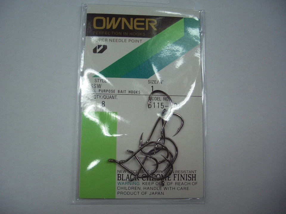 1 Pack Owner Needle Point Öhrhaken Größe 1 / 8 Stück  Size 1 - Bild 1 von 1