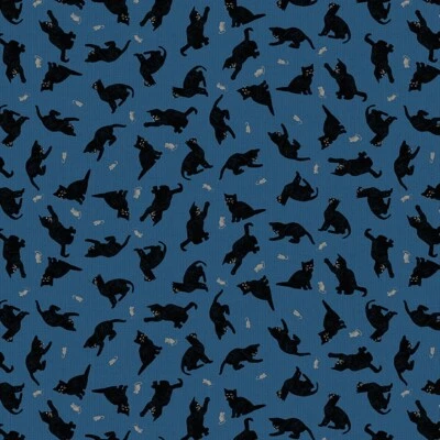 Purrfection Digital Kittens Y3974-90 Tela Azul Dan DiPaolo BTHY gatos Foto 1 de 3