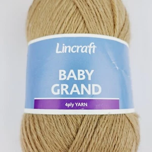 Lincraft Baby Grand 4ply Tan Yarn 100 grams 60% Acrylic 40% Nylon 380 Meters x 6 - Picture 1 of 5