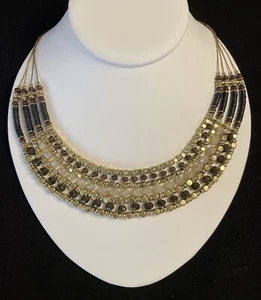 Multi Strand Beaded Necklace ~ Perfect Colors For Fall. In EUC. Marked With ‘A’ - Picture 1 of 6