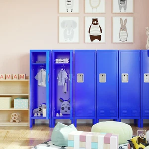 Industrial Retro Metal Locker Storage Cabinet for Living Room Bedroom Gym - Picture 1 of 11