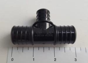 1 PEZZO 1" X 1" X 3/4" TEE POLI LEGA RACCORDI A CRIMPARE SENZA PIOMBO - NSF, CUPC PEX B - Foto 1 di 3