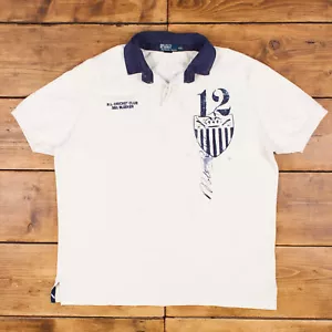 Vintage Ralph Lauren Polo Shirt T Shirt 2XL White Tee - Picture 1 of 10