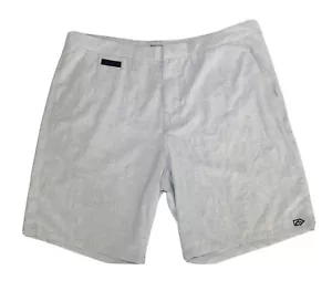 Rusty Men's Casual Golf Walk Shorts Size 38 Grey Patterned Surf Wear - Picture 1 of 8