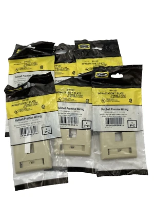 Lote de 6 Hubbell Cableado Premise IFP12EI Hubbell 2 Sockets 1 Gang 2 Puertos Placa frontal Foto 1 de 3