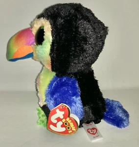 TY BEAKS TOUCAN 6" BEANIE BOOS -NUEVO, ETIQUETA ROJA-DIFÍCIL DE ENCONTRAR-LOVES TO PLAY-COLORFUL - Imagen 1 de 3