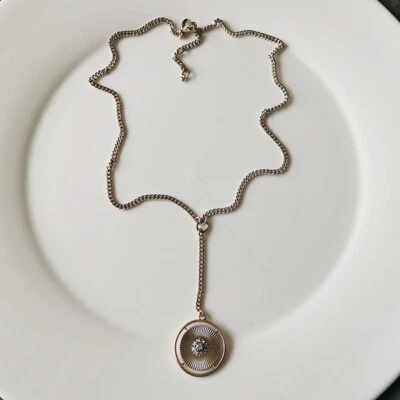 New 19" Banana Republic Round Pendant Necklace Gift Fashion Women Party Jewelry - Image 1 of 3