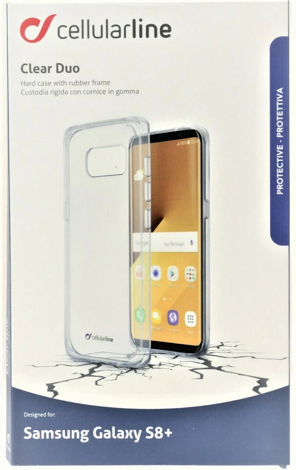 Cellularline Samsung Galaxy S8+ Clear Duo Schutz Hülle Handy Tasche Cover 539 - Bild 1 von 1