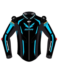 SPR Motorcycle Jacket Motorbike Jacket Sharp Racer Cowhide Leather Racing Jacket - Picture 1 of 2