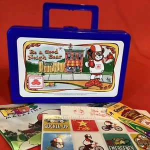 State Farm Crayola Crayon Good Neigh Bear Plastic Craft/Art/Lunch Box RARE 1999 - Picture 1 of 14