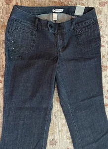 NEW VENEZIA LANE BRYANT Jeans Glam Fashion Embroidered Beaded Dark Blue Curvy 14 - Picture 1 of 20