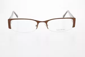 NEW VERA WANG V045 BR HALF RIM FRAMES 50/18-135 MM BROWN METAL - Picture 1 of 8