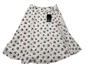 COLLECTIF London Skirt Size Medium 14 Womens Cherry SwingNEW EU42 RRP £49 - Picture 1 of 13