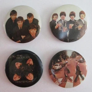 The Beatles, Set of 4, Rock Music Pin Buttons - Picture 1 of 1