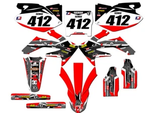 2006-2007 CRF 250 R PODIUM Red Senge Graphics Kit Compatible with Honda - Foto 1 di 10