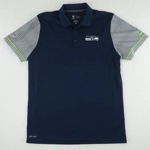 Nike Dri-Fit NFL Onfield Apparel Seattle Seahawks polo manica corta uomo L - Foto 1 di 13