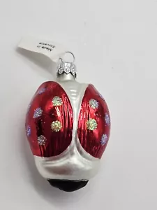 Decorazione albero di Natale vintage Slovacchia Lady Bug vetro - Foto 1 di 4