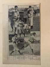 Chicago Cubs Mordecai Brown Johnny Evers Frank Chance 1906 Baseball 4X6 Picture