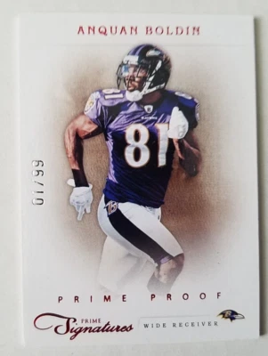 Anquan Boldin 2012 Panini Prime Signatures Red Proof 01/99 Ravens #5 FSU A6 - Image 1 of 2