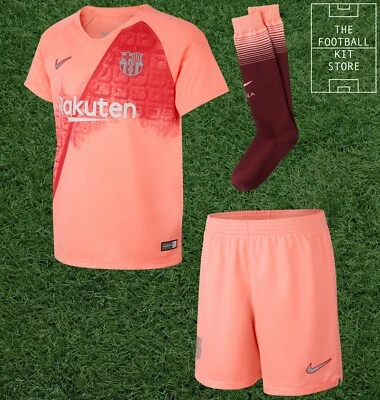 Nike Barcelona Third Kit Youth - Football Shirt Shorts Socks - Kids - All Sizes - Image 1 of 4