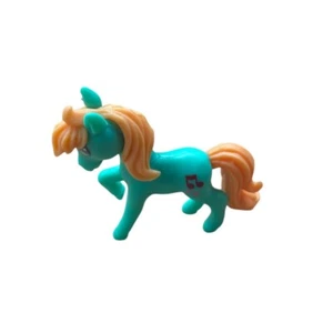 My Little Pony Mini Figure Figurine 2.25” L X 2” H ~ Blue W/ Orange Tail & Mane - Picture 1 of 8