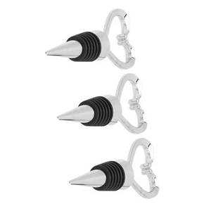 【3 Vendi】Tappo per Vino a Forma di Cuore in Argento Metallizzato Tappo per Vino a Forma di Cuore Regalo - Foto 1 di 22