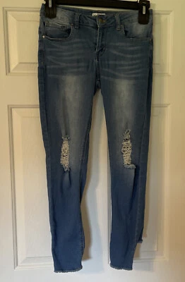 Женские прямые джинсы Salvage размер 7 искусственно состаренные с необработанным подолом - Изображение 1 из 4