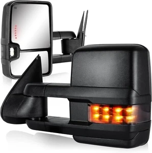 Towing Mirrors LED Amber Signals for 2003-2006 Silverado GMC Sierra 1500 2500HD - Picture 1 of 9