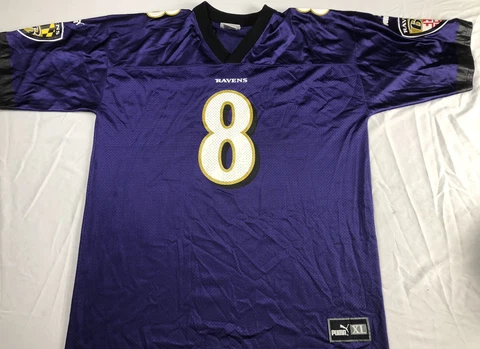 NFL Jersey Puma Vintage Trent Dilfer Baltimore Ravens 2000 Rare #8 Men Cover