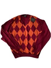 Scott Barber Men’s Argyle Sweater Medium